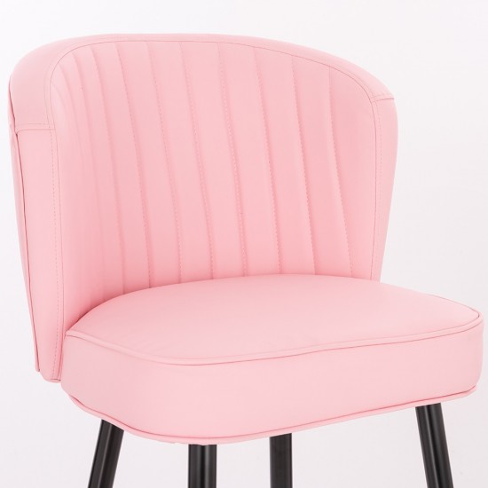 Luxury Bar stool Pu Leather Light Pink-5450127 BAR STOOLS