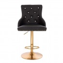 Luxury Bar stool Crystal Black Gold-5450133 BAR STOOLS