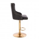 Luxury Bar stool Crystal Black Gold-5450133 BAR STOOLS