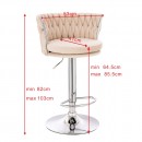 Luxury Bar stool Velvet Beige-5450154