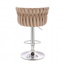 Luxury Bar stool Velvet Light Brown-5450155
