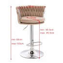 Luxury Bar stool Velvet Light Brown-5450155