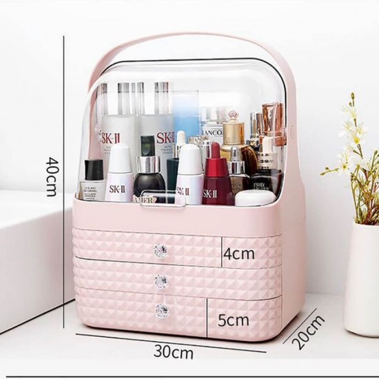 Makeup storage box Pink-6930314 BEAUTY & STORAGE  BOXES