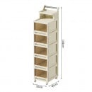 Vanity Storage Station 5 drawers Beige 40*32*144cm - 6930349 BEAUTY & STORAGE  BOXES