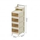 Vanity Storage Station 4 drawers Large Beige 49*36*121cm - 6930351 BEAUTY & STORAGE  BOXES