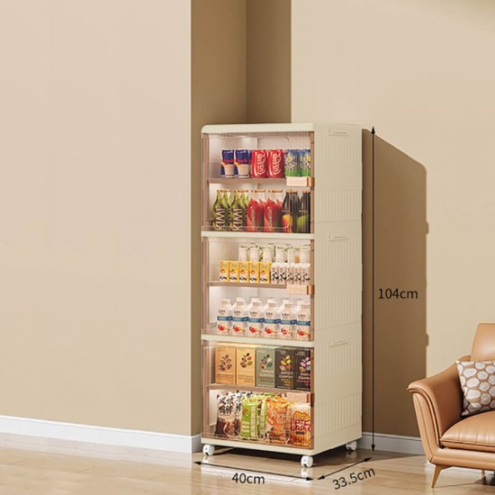 Professional Storage Station 3 Layers Beige 41*34.5*104cm - 6930372 BEAUTY & STORAGE  BOXES
