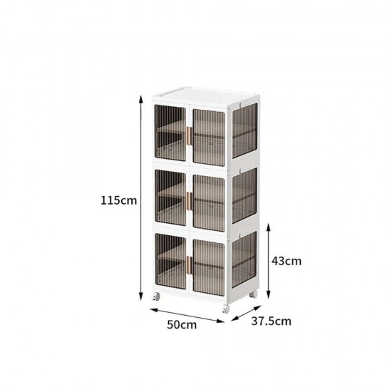 Professional Storage Station 3 Layers White  50*37.5*115cm - 6930393 BEAUTY & STORAGE  BOXES