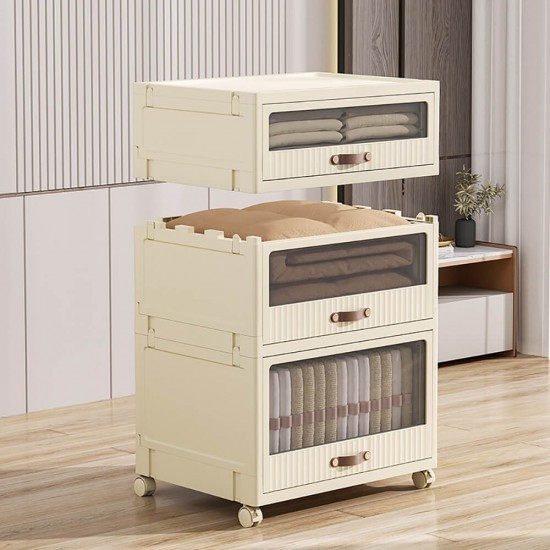 Professional Storage Station 3 Layers Beige 38*50*74cm - 6930398 BEAUTY & STORAGE  BOXES