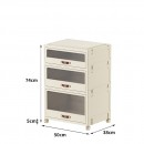 Professional Storage Station 3 Layers Beige 38*50*74cm - 6930398 BEAUTY & STORAGE  BOXES