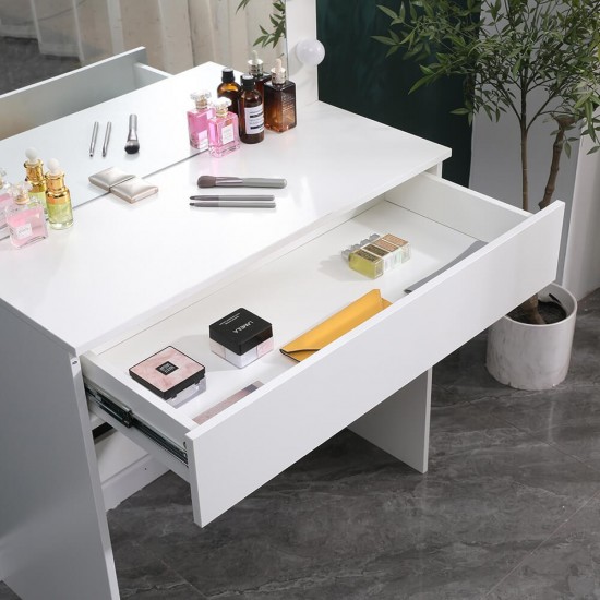 Επαγγελματικό τραπέζι make-up 80cm και Hollywood Mirror Luxury - 6900134 MAKE UP FURNITURES