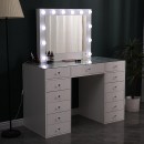 Best Seller Vanity Table Glass Top & Ηollywood Mirror - 6910010 MAKE UP FURNITURES