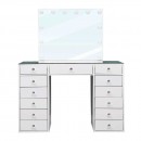 Best seller Vanity Table Glass Top & Hollywood Full Mirror - 6961013 MAKE UP FURNITURES