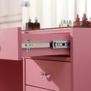 Best seller Vanity Table Glass Top & Hollywood Full Mirror Pink - 6961032 MAKE UP FURNITURES