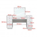 Vanity Table  Glass Top & Ηollywood Mirror XL 165cm  -6961034 MAKE UP FURNITURES