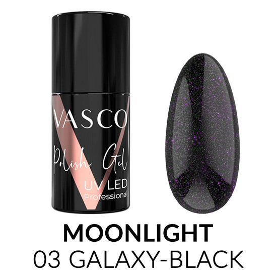 Vasco ημιμόνιμο βερνίκι UV LED Professional Moonlight 03 Galaxy-Black 6ml - 8117351 VASCO GEL POLISH ΠΛΗΡΕΣ ΧΡΩΜΑΤΟΛΟΓΙΟ