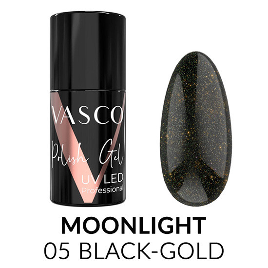 Vasco ημιμόνιμο βερνίκι UV LED Professional Moonlight 05 Black- Gold 6ml - 8117353 VASCO GEL POLISH ΠΛΗΡΕΣ ΧΡΩΜΑΤΟΛΟΓΙΟ