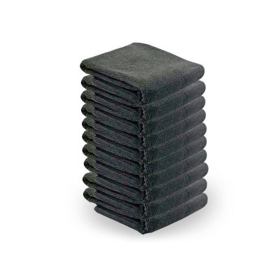 Πετσέτες αισθητικής και κομμωτικής πλενόμενες 73Χ40 cm  Microfiber 10 Τεμ. Μαύρο χρώμα - 0104130