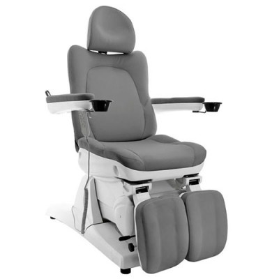 Επαγγελματική ηλεκτρική καρέκλα αισθητικής Pedi Pro με 3 μοτέρ γκρι - 0109082