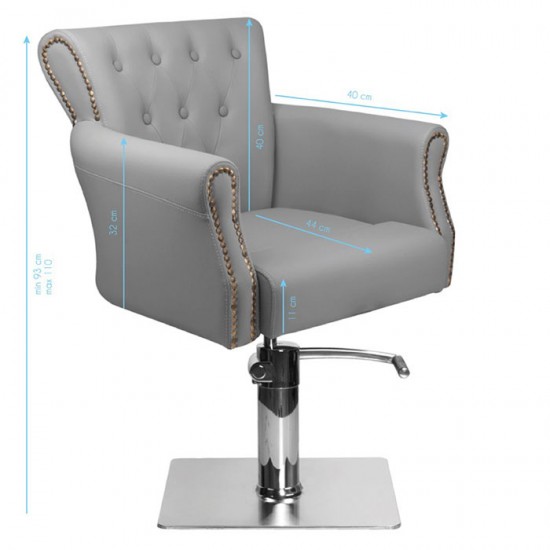 Καρέκλα Κομμωτηρίου BER 8541 Grey - 0125411 ΚΑΡΕΚΛΕΣ ΚΟΜΜΩΤΗΡΙΟΥ 
