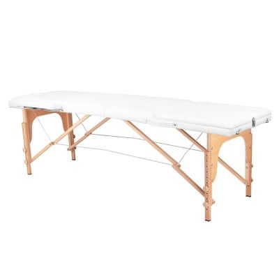 Κρεβάτι Μασάζ 3 Θέσεων ξύλινο Πτυσσόμενο με ανάκλιση πλάτης Section White - 0132195