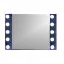 Επαγγελματικός καθρέπτης μακιγιάζ  Led  Hollywood blue-black 10 Bulbs 70x 50cm - 2900001 HOLLYWOOD MIRRORS