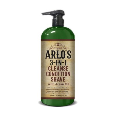 Arlo's for Men 3 σε 1 Shampoo/Conditioner/Shave αναδόμηση και ενυδάτωση με έλαιο argan 1000ml - 4311007