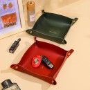 Leather Tray Desk Organizer Red - 6930166 BEAUTY & STORAGE  BOXES
