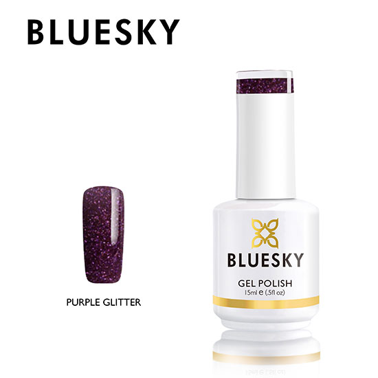 Bluesky ημιμόνιμο βερνίκι magic forest purple glitter 15ml - 2801806 BLUESKY GEL POLISH ΠΛΗΡΕΣ ΧΡΩΜΑΤΟΛΟΓΙΟ