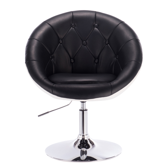 Vanity Chair Impressive Silver Base Black Color - 5400163 