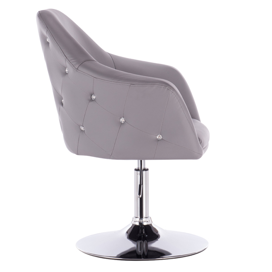 Vanity Chair Celebrity Crystal Grey Color - 5400169 ΣΚΑΜΠΩ ΑΙΣΘΗΤΙΚΗΣ - MANICURE - ΚΟΜΜΩΤΗΡΙΟΥ - ΤΑΤΤΟΟ