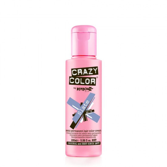 Crazy color ημιμόνιμη κρέμα-βαφή μαλλιών slate no74 100ml - 9002294 CRAZY COLOR