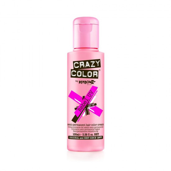 Crazy color ημιμόνιμη κρέμα-βαφή μαλλιών rebel uv (neon pink) no78 100ml - 9002297 CRAZY COLOR