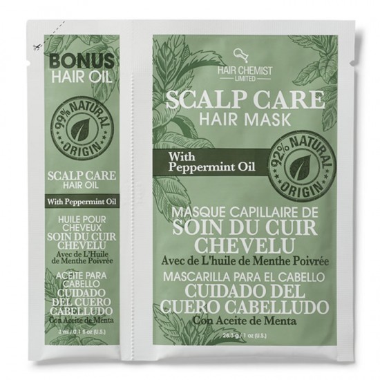 Hair Chemist Scalp Care  Μάσκα & Hair oil  travel Pack για γρήγορη ανάπτυξη της τρίχας Peppermint - 3816543 