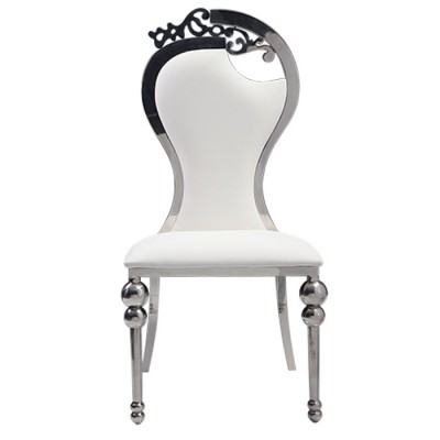 Luxury Chair Mirror Stainless Steel Like a Princess Pure white - 6920014