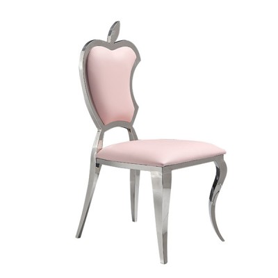 Forbidden Apple Luxury Chair Mirror Stainless Steel Baby Pink - 6920001