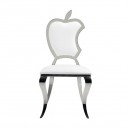 Forbidden apple Luxury Chair Mirror Stainless Steel Pure White - 6920002 MAKE UP FURNITURES