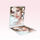 Led compact makeup pocket mirror 8 Lights white - 6900160 BEAUTY & STORAGE  BOXES