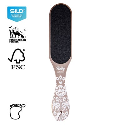 Mia Calnea - Αδιάβροχη ράσπα folky για pedicure grit:80/120, χρώμα γκρι - 6002289