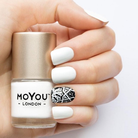 Color nail polish white knight 9ml - 113-MN014 ALL NAIL POLISH CATEGORIES-MOYOU