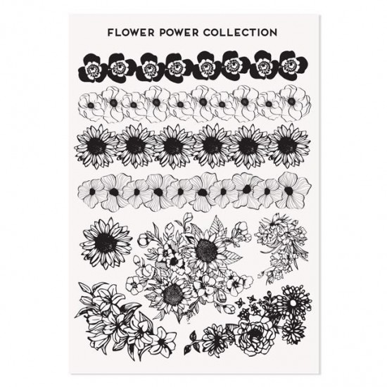 Flower Power tattoo black 01 - 113-MTFLO01 ACCESSORIES 