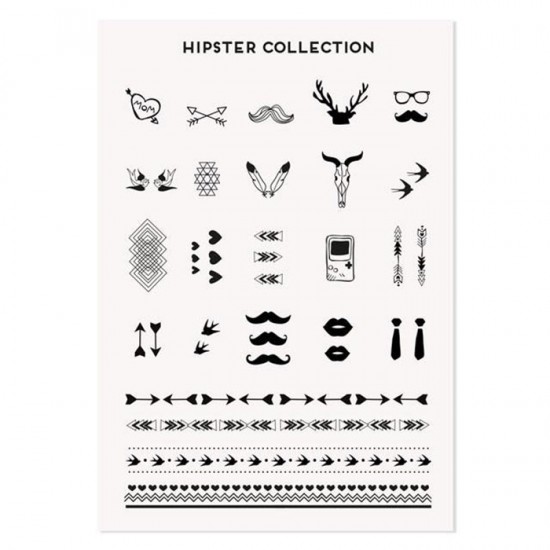 Hipster tattoo black 01 - 113-MTHIP01 ACCESSORIES 