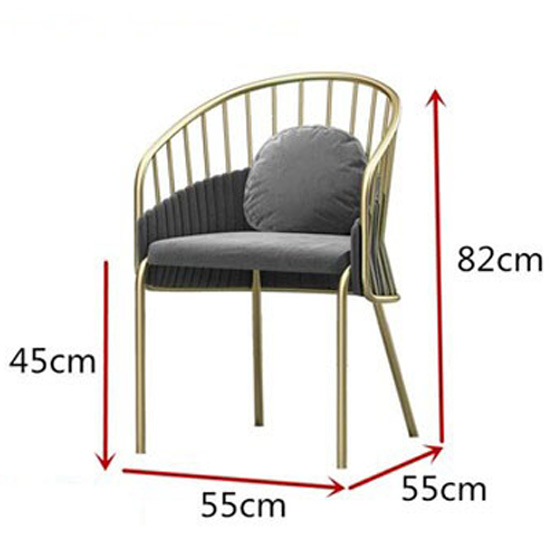 Nordic Style Luxury Chair Gold Grey - 6980151 ΝΕΕΣ ΑΦΙΞΕΙΣ