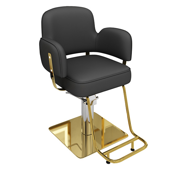 Styling chair Black  Gold stainless steel base - 6990111 ΚΑΡΕΚΛΕΣ ΚΟΜΜΩΤΗΡΙΟΥ 