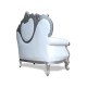 Throne waiting chair white & silver frame large  - 6950109 ΕΠΙΠΛΑ ΥΠΟΔΟΧΗΣ-RECEPTION-ΚΑΘΡΕΠΤΕΣ
