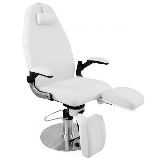 Επαγγελματική καρέκλα pedicure & αισθητικής λευκή - 0112603 ΚΑΡΕΚΛΕΣ ΜΕ ΥΔΡΑΥΛΙΚΗ-ΧΕΙΡΟΚΙΝΗΤΗ ΑΝΥΨΩΣΗ