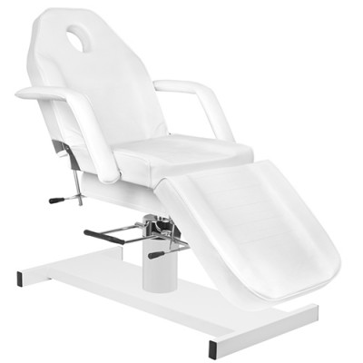 Καρέκλα αισθητικής με υδραυλική ανύψωση λευκή - 0100717