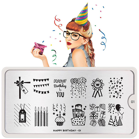 Image plate Happy Birthday 01 - 113-MPHAP01 NEW ARRIVALS